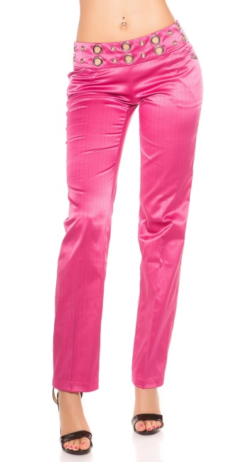 pants with studs and glitter Fuchsia